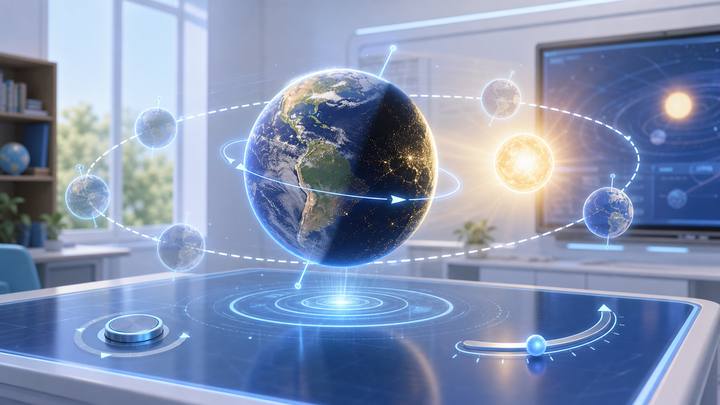 地球公转自转 3D 模拟器封面